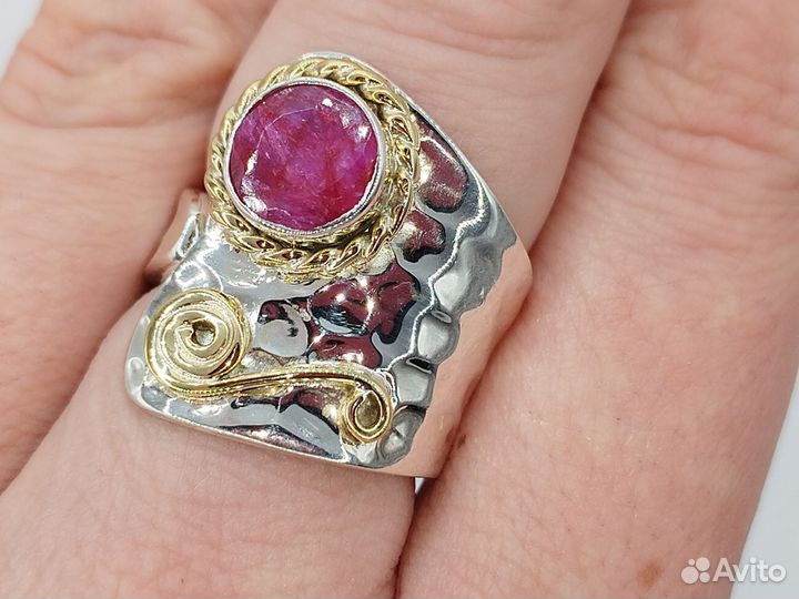 Кольцо с рубином
