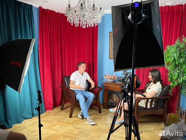 Видеостудия, съемка интервью, reels, подкасты