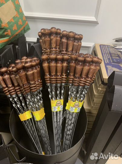 Шампура с деревянной ручкой