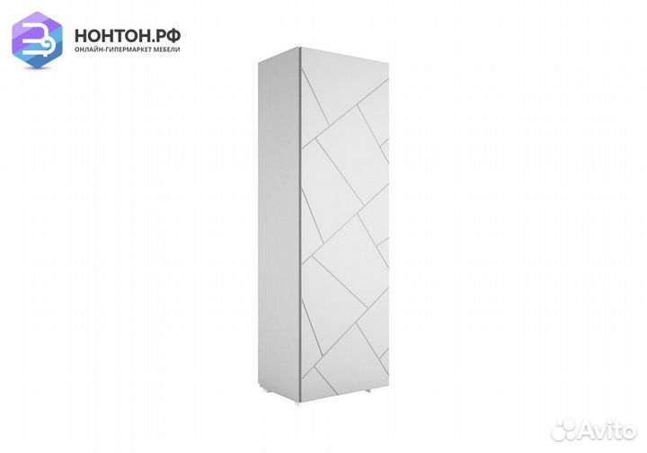 Шкаф одностворчатый Гранж шк-001 белый шагрень / м