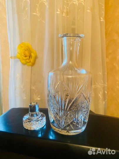 Хрустальный графин пепельница Хрусталь СССР