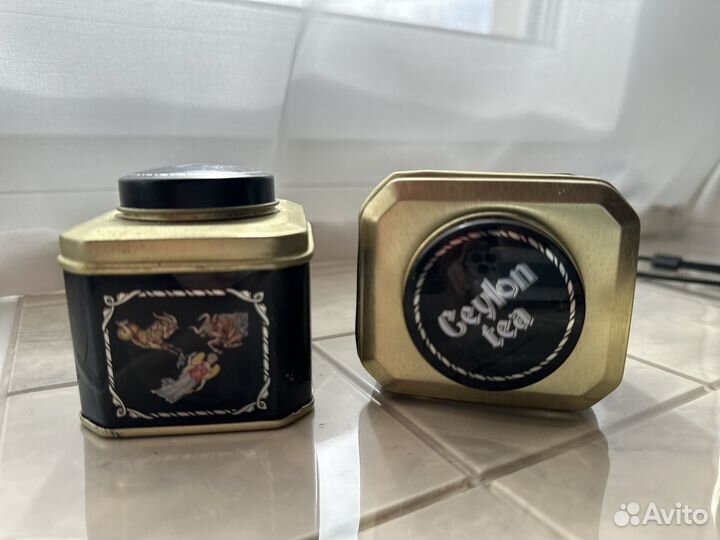 Жестяные коробочки для чая 4 шт