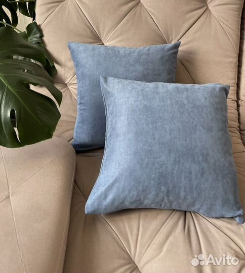 Новые диванные подушки 40х40 синий