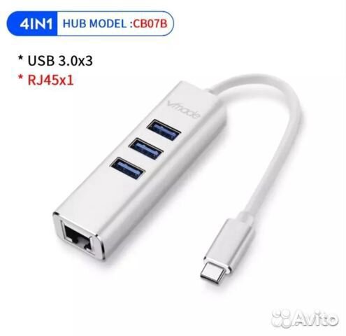 USB хаб type-c rj45