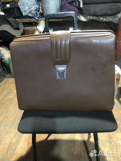Советский кожанный портфель