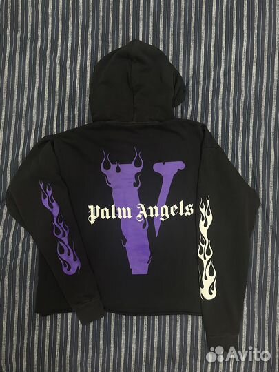 Vlone x palm angels Black/Purple hoodie