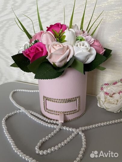 Букет из мыльных роз