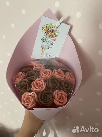 Съедобные шоколадные розы букет