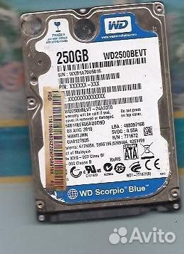 WD2500bevt 250GB 8MB 2,5 5400RPM sata-III