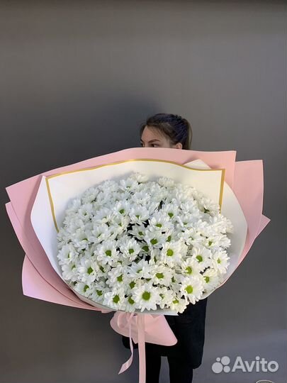 Букет-гигант из хризантем