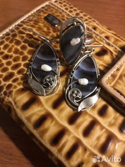 Браслет,серьги