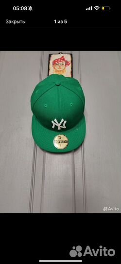 Бейсболка new era зеленая