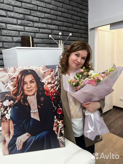 Печать на холсте, новый стиль арт, портрет по фото