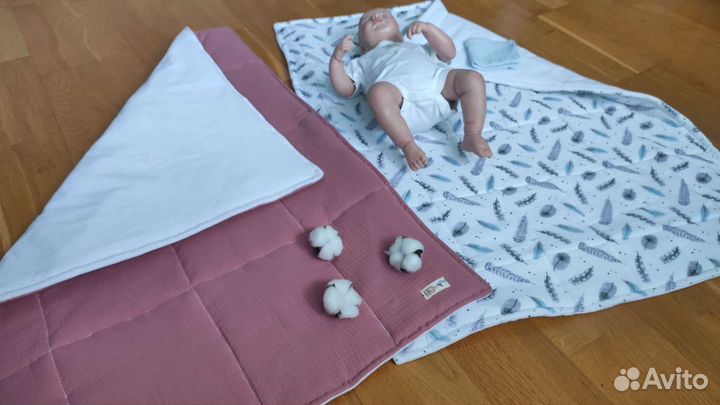 Непромокаемая муслиновая пеленка коврик