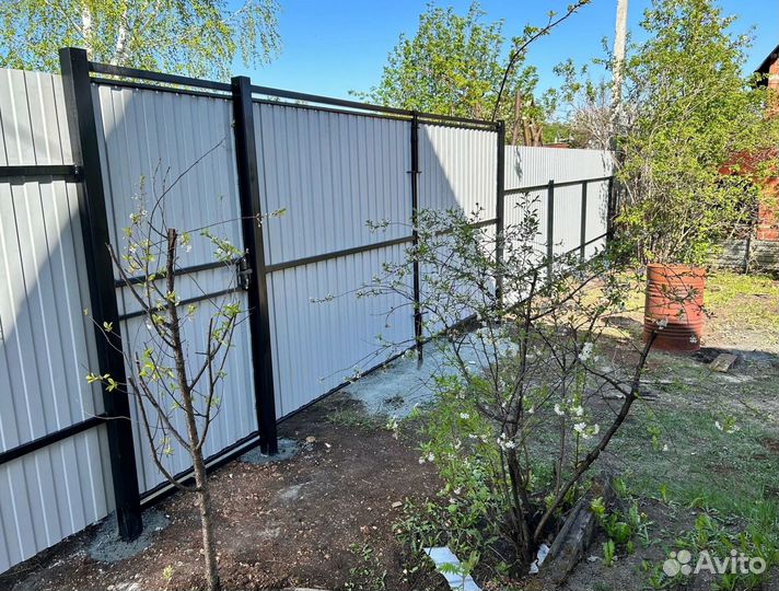 Заборы из профнастила с установкой