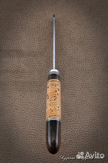 Сербский нож сталь кованая 95х18 береста