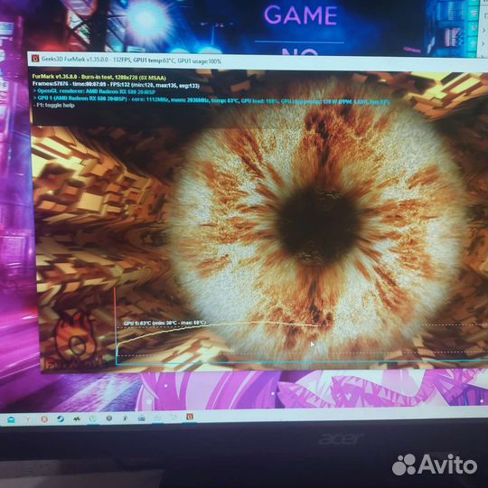 Видеокарта rx580 8gb2048sp