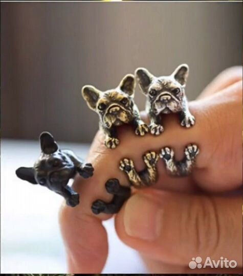 Кольцо в виде собачки