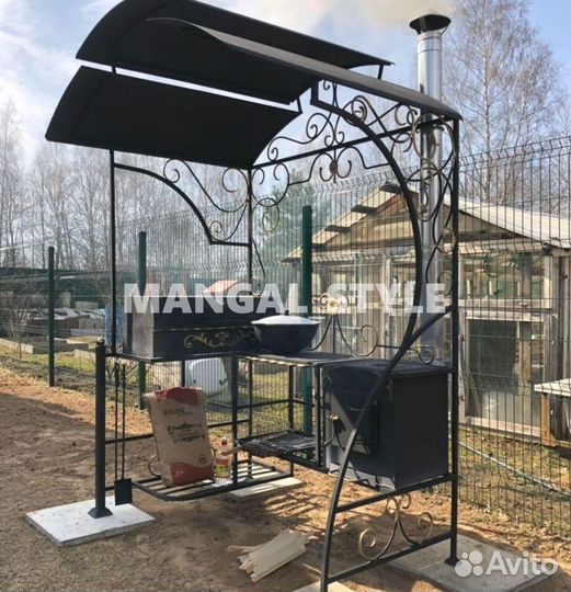 Мангал с крышей