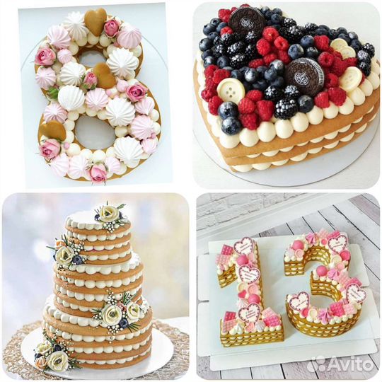 Торт, свадебные, капкейки, трайфлы, пасха, куличи