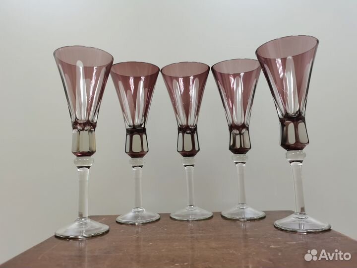 Сервиз бокалы конфетница ваза стекло СССР