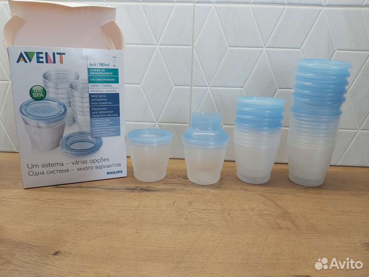 Контейнеры для заморозки грудного молока Avent