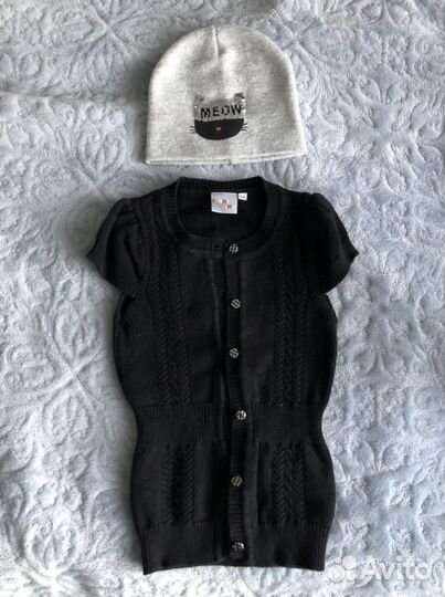 Безрукавка и шапки для девочки