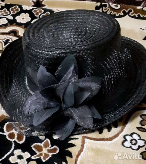 Шляпа женская черная