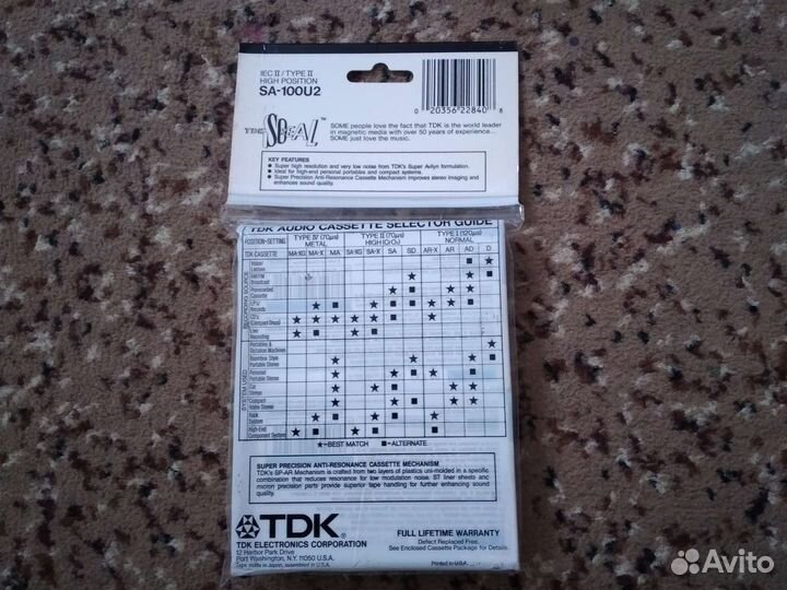 Аудиокассеты новые TDK SA 90 пак из 2х шт