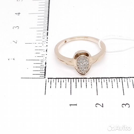 Золотое кольцо с камнем 17,5р