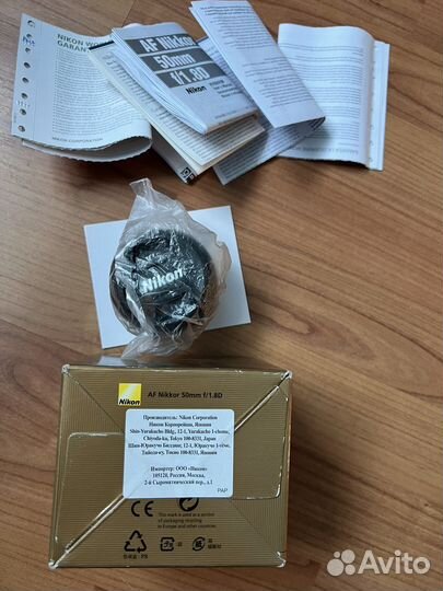 Объектив Nikon 50mm f/1.8 D AF Nikkor, черный