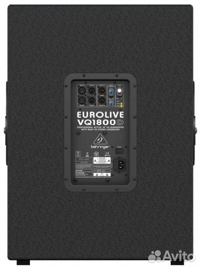 Сабвуфер активный Behringer VQ1800D