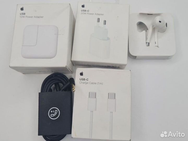 Apple оригинал. Зарядки, провода, уши