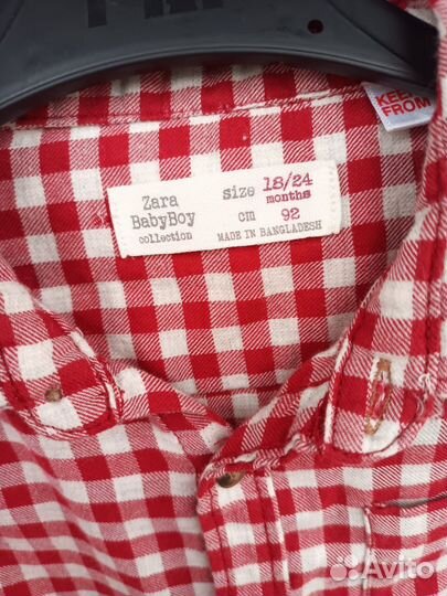 Рубашки zara reserved 92 98