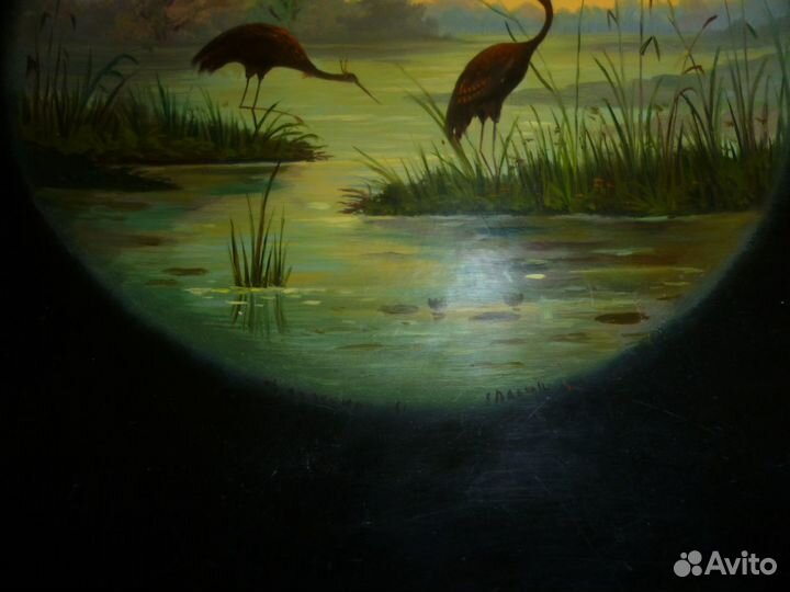 Тарелка Федоскино, лаковая миниатюра