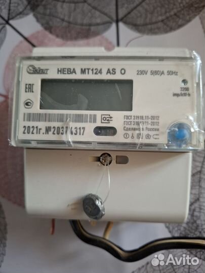 Счетчик электроэнергии тайпит нева мт 124