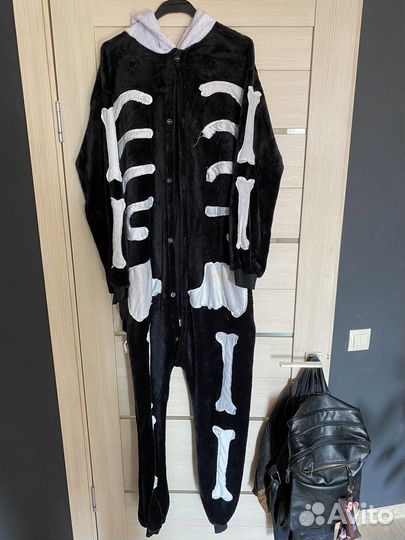 Кигуруми пижама скелет