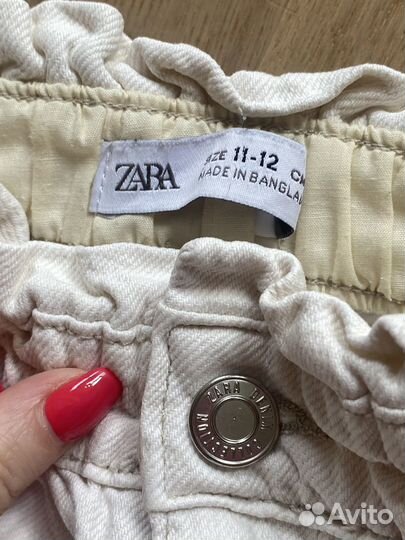 Джинсы zara для девочки 140- 146