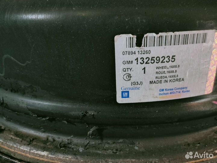 Диски 16 оригинал на Опель астра j