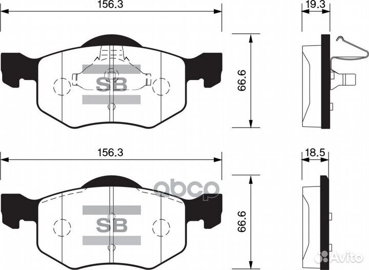 Колодки тормозные дисковые Ford Maverick 2.0-3.0i