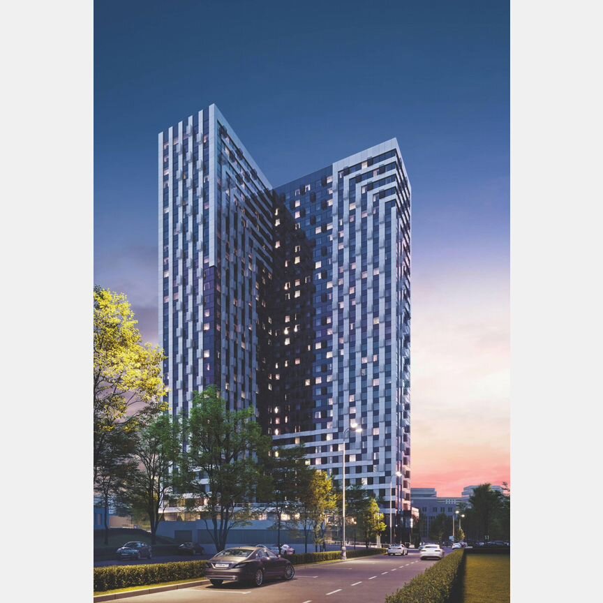 2-к. апартаменты, 62,9 м², 20/30 эт.