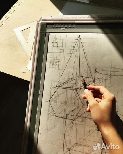 Репетитор: черчение, рисунок головы, композиция