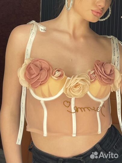 Корсет с цветочками