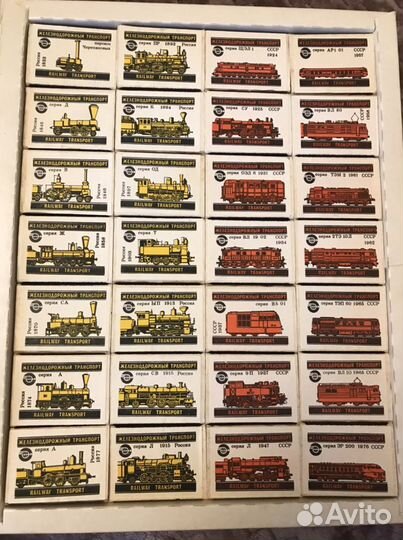 Коллекционные спички Железнодорожный транспорт