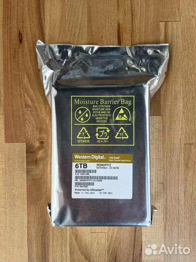 Western Digital 6TB Gold 5 шт