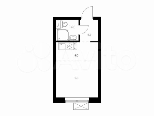 Квартира-студия, 19,8 м², 16/23 эт.