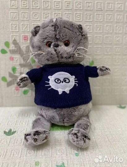 Игрушка мягкая в толстовке Кот