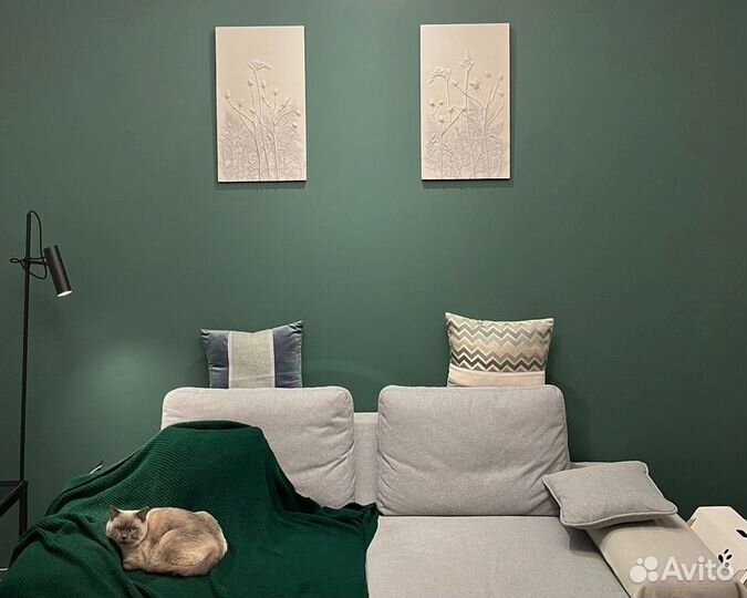 Интерьерное панно. Ботанический барельеф