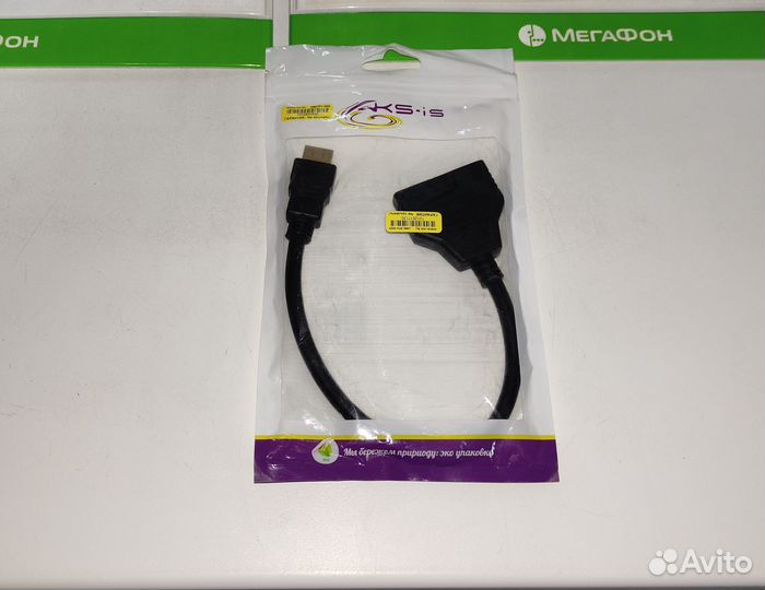 Разветвитель hdmi-2xhdmi, 0,3m, v.1.4, KS-is