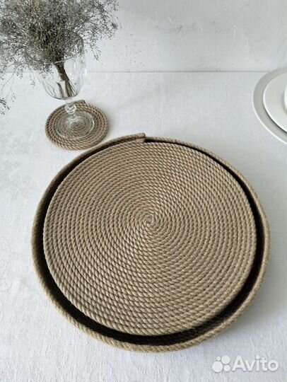 Сервировочные салфетки, плейсматы из джута